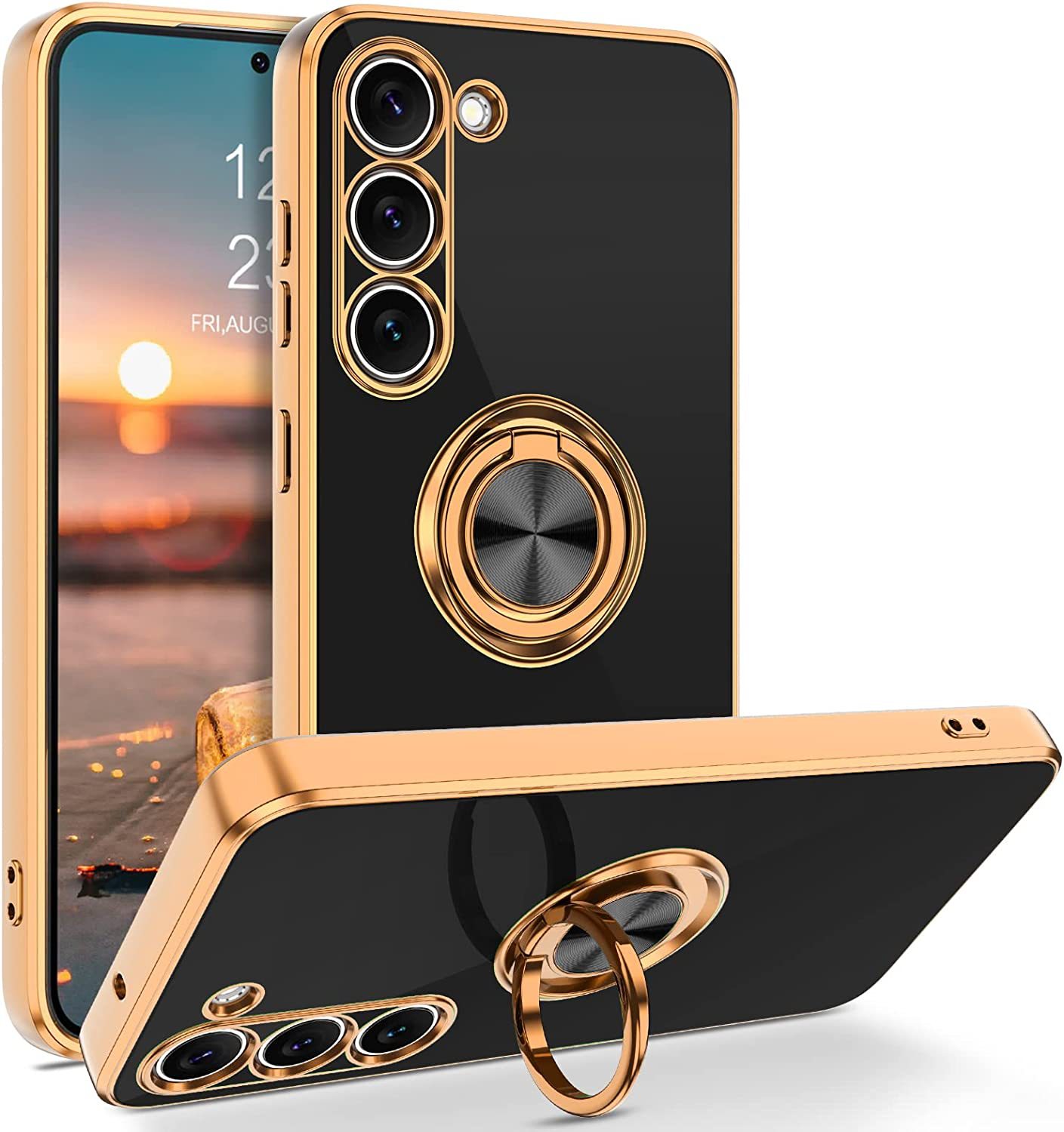 Phone Accessories Ring Holder - Luxury Plating Magnetic 360°Ring Holder Phone