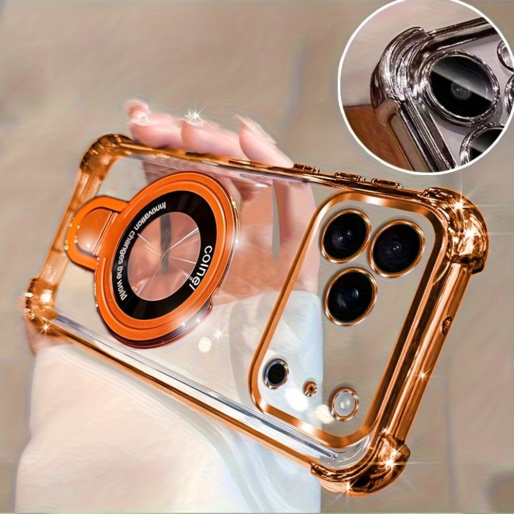 Luxury Clear  Plating Phone Ca - Phone Accessories Ring Holder review and price