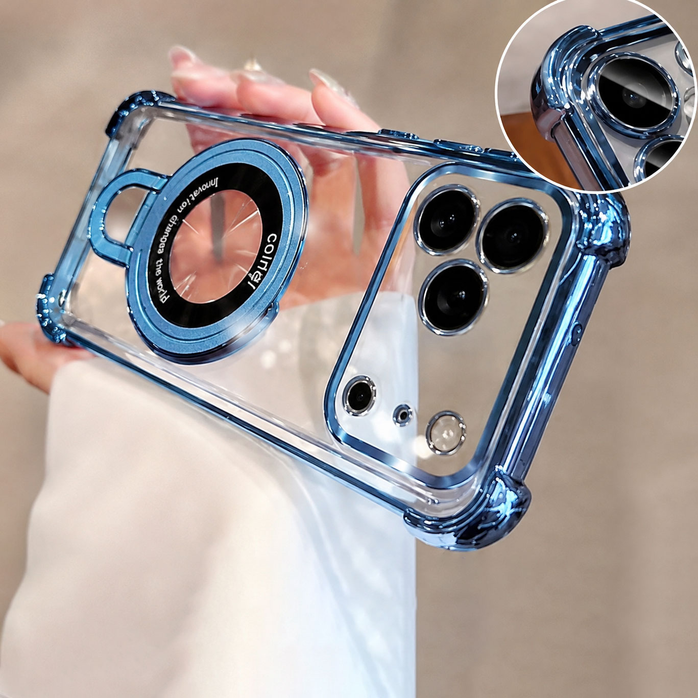 Luxury Clear  Plating Phone Ca - Phone Accessories Ring Holder review and price