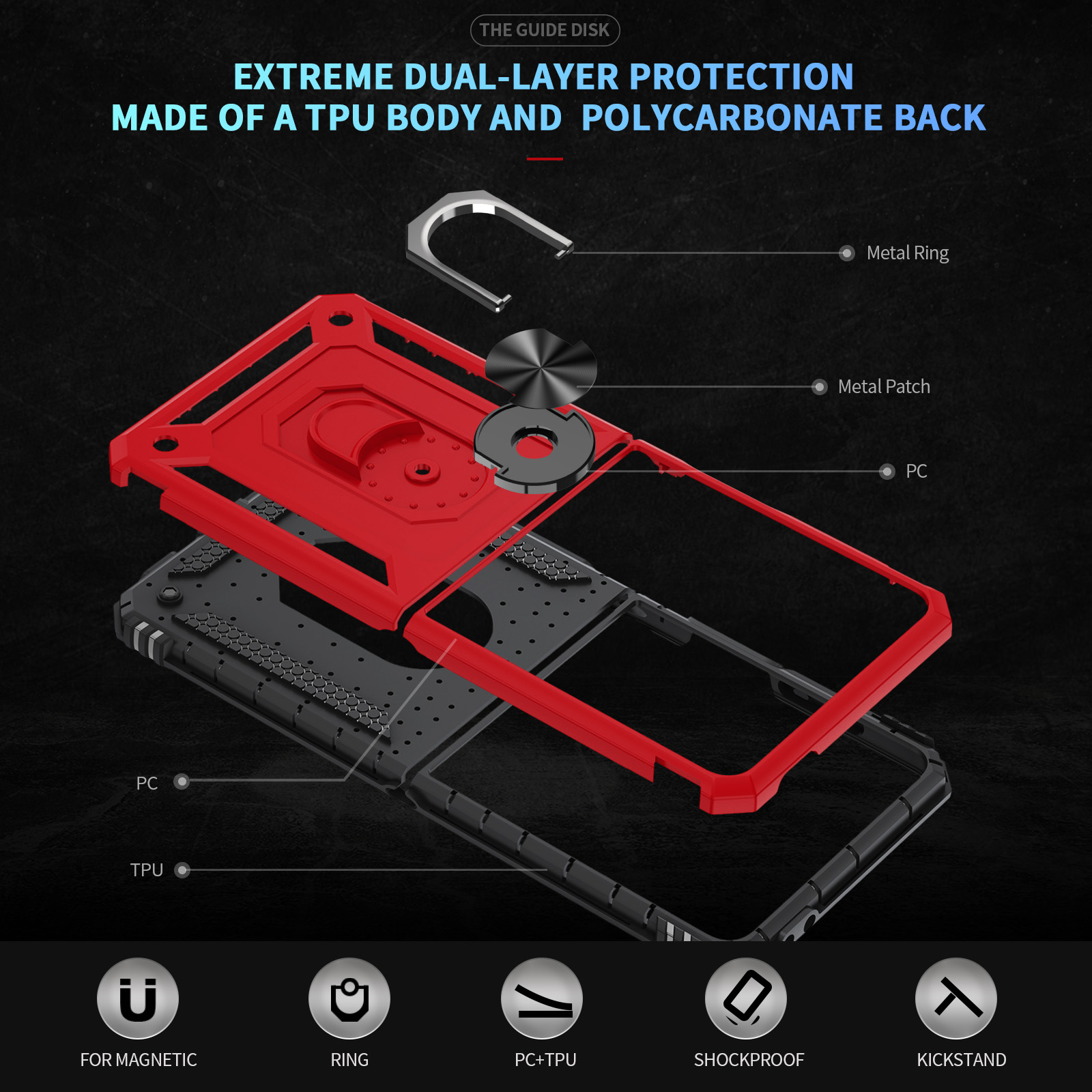 Military-grade Shockproof Phon - Phone Accessories Ring Holder review and price