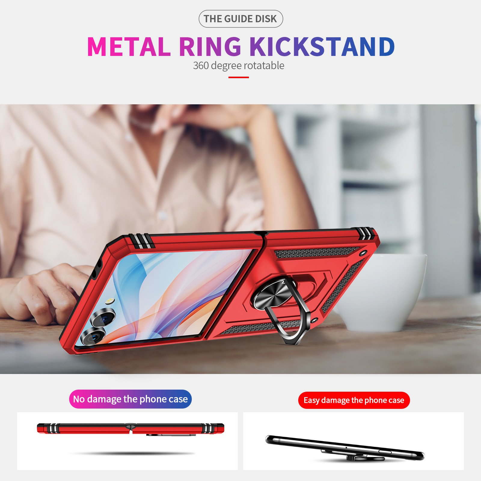 Military-grade Shockproof Phon - Phone Accessories Ring Holder review and price